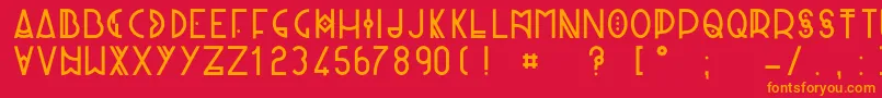 PaniqueRegular Font – Orange Fonts on Red Background