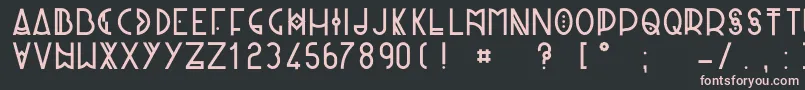 フォントPaniqueRegular – 黒い背景にピンクのフォント