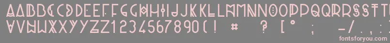 PaniqueRegular Font – Pink Fonts on Gray Background