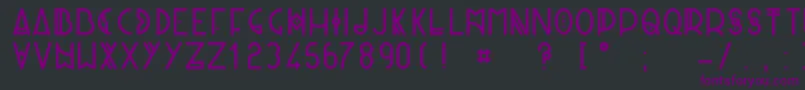 フォントPaniqueRegular – 黒い背景に紫のフォント