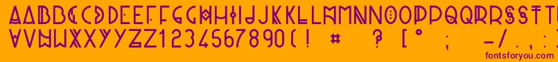 PaniqueRegular Font – Purple Fonts on Orange Background