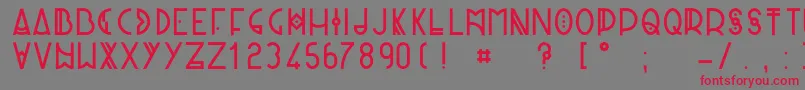 PaniqueRegular Font – Red Fonts on Gray Background