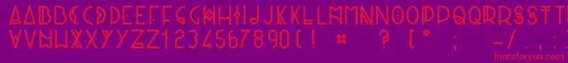 PaniqueRegular Font – Red Fonts on Purple Background