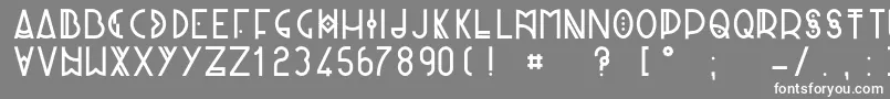 フォントPaniqueRegular – 灰色の背景に白い文字