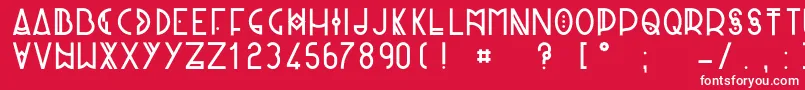PaniqueRegular Font – White Fonts on Red Background