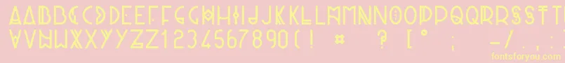 PaniqueRegular Font – Yellow Fonts on Pink Background