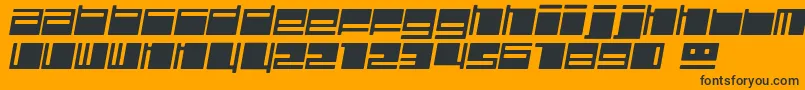 Шрифт PolydiscousItalic – чёрные шрифты на оранжевом фоне