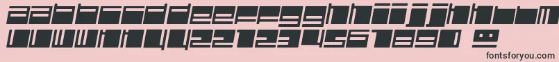 Police PolydiscousItalic – polices noires sur fond rose