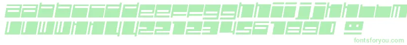 フォントPolydiscousItalic – 緑のフォント
