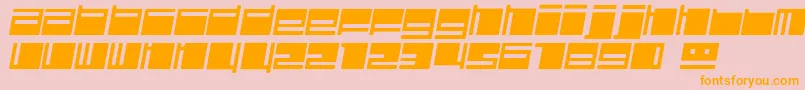 fuente PolydiscousItalic – Fuentes Naranjas Sobre Fondo Rosa