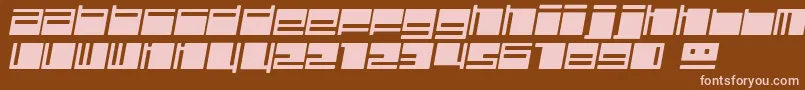 Шрифт PolydiscousItalic – розовые шрифты на коричневом фоне