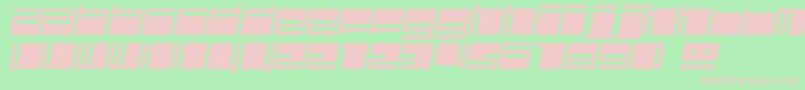 フォントPolydiscousItalic – 緑の背景にピンクのフォント