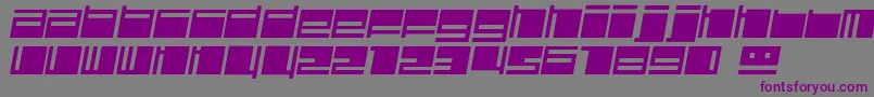 Шрифт PolydiscousItalic – фиолетовые шрифты на сером фоне