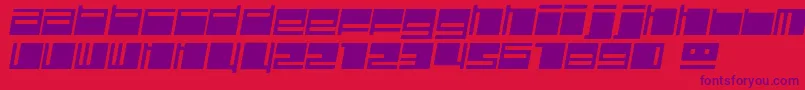 PolydiscousItalic Font – Purple Fonts on Red Background