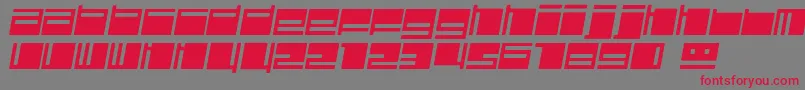 PolydiscousItalic Font – Red Fonts on Gray Background