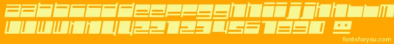 fuente PolydiscousItalic – Fuentes Amarillas Sobre Fondo Naranja