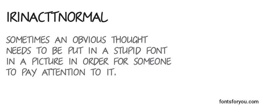 Review of the IrinacttNormal Font