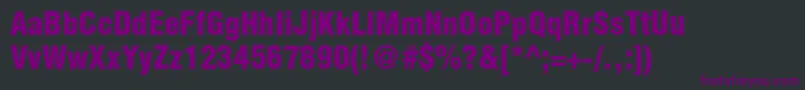 Шрифт Helioscondblackc – фиолетовые шрифты на чёрном фоне
