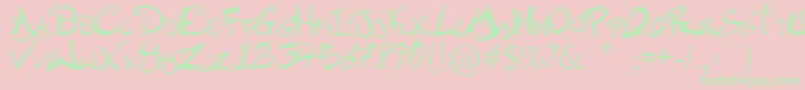 RaslaniHipHop Font – Green Fonts on Pink Background