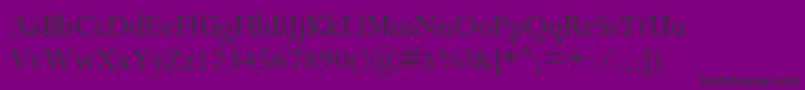 CompleatSsi-Schriftart – Schwarze Schriften auf violettem Hintergrund