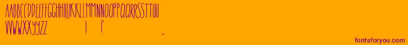 fuente InTheKnow – Fuentes Moradas Sobre Fondo Naranja