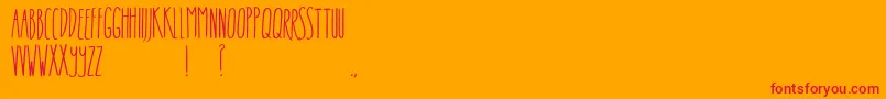 InTheKnow Font – Red Fonts on Orange Background
