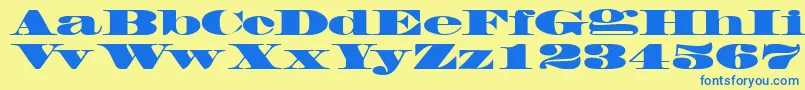 FacadesskBlack Font – Blue Fonts on Yellow Background