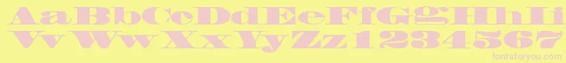 FacadesskBlack Font – Pink Fonts on Yellow Background