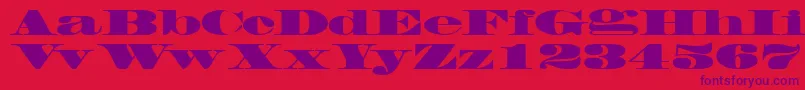 FacadesskBlack-Schriftart – Violette Schriften auf rotem Hintergrund