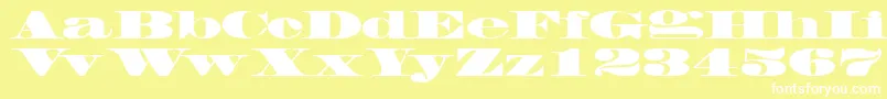 フォントFacadesskBlack – 黄色い背景に白い文字