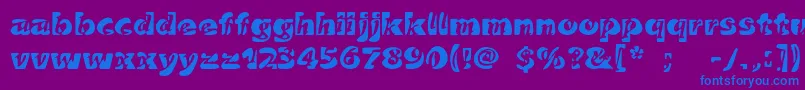 フォントDuettoc – 紫色の背景に青い文字