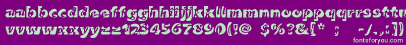 Duettoc Font – Green Fonts on Purple Background