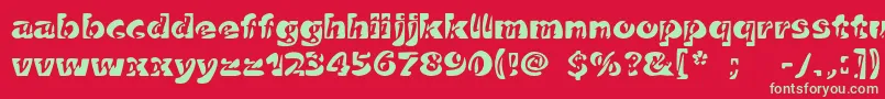 Duettoc Font – Green Fonts on Red Background