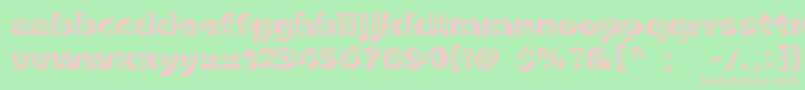 Duettoc Font – Pink Fonts on Green Background