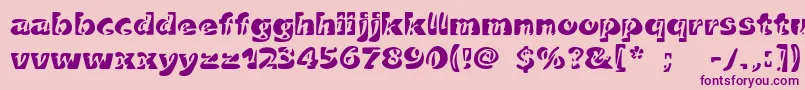 Duettoc-Schriftart – Violette Schriften auf rosa Hintergrund