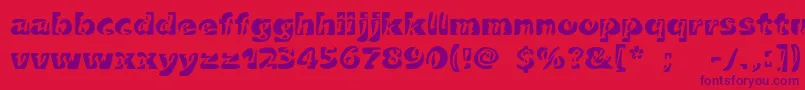 Duettoc Font – Purple Fonts on Red Background