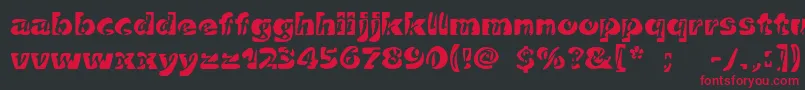 Duettoc Font – Red Fonts on Black Background