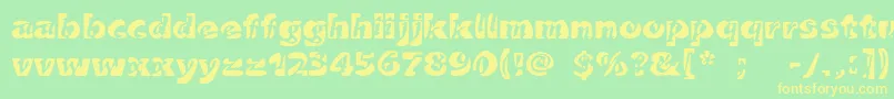 Duettoc Font – Yellow Fonts on Green Background