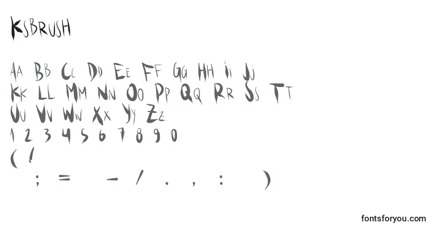 Fuente Ksbrush - alfabeto, números, caracteres especiales