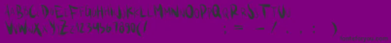 Ksbrush Font – Black Fonts on Purple Background