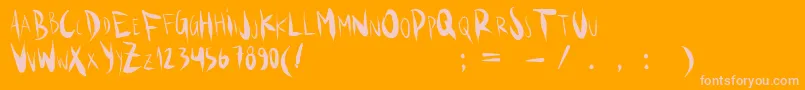 More about Ksbrush Font Ksbrush Font – Pink Fonts on Orange Background