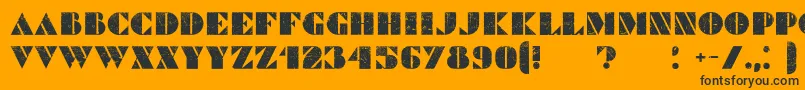 CommandersGrunged Font – Black Fonts on Orange Background