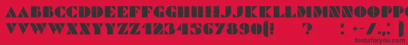 CommandersGrunged Font – Black Fonts on Red Background