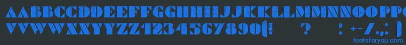 CommandersGrunged Font – Blue Fonts on Black Background