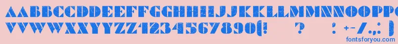 CommandersGrunged Font – Blue Fonts on Pink Background