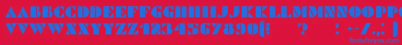 CommandersGrunged Font – Blue Fonts on Red Background