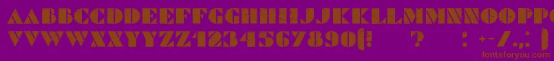 CommandersGrunged Font – Brown Fonts on Purple Background