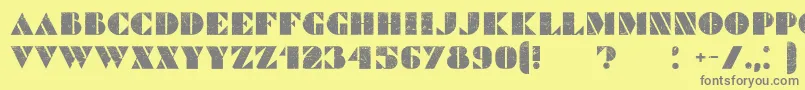 CommandersGrunged Font – Gray Fonts on Yellow Background