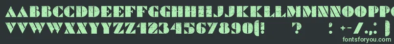 CommandersGrunged Font – Green Fonts on Black Background