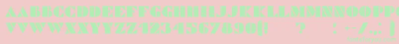 CommandersGrunged Font – Green Fonts on Pink Background